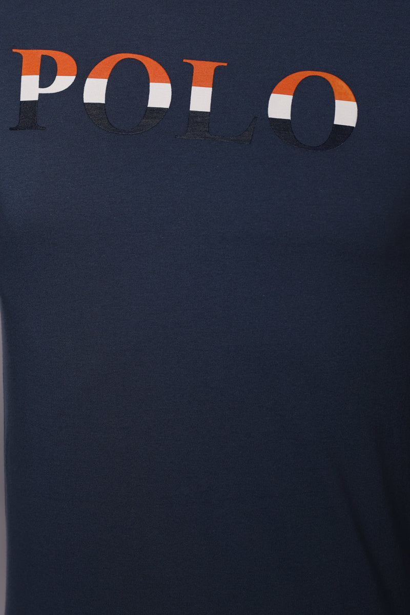 Polo T-Shirt Printed Logo Navy
